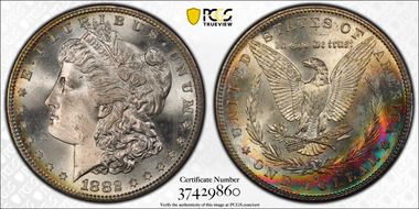 1882-S $1 MS67+