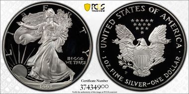 1993-P $1 Silver Eagle PR66DCAM