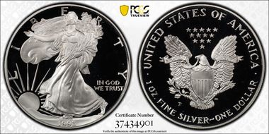 1993-P $1 Silver Eagle PR68DCAM
