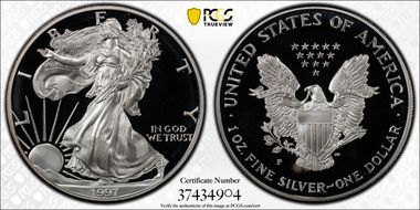 1997-P $1 Silver Eagle PR68DCAM