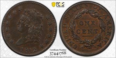 1812 1C Large Date XF40BN