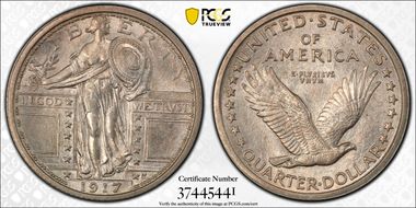 1917 25C Type 1 MS62FH