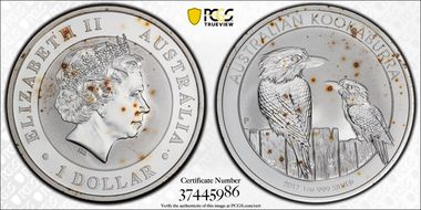 2017-P $1 Kookaburra Ag MS65