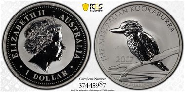 2007 $1 Kookaburra Ag MS64