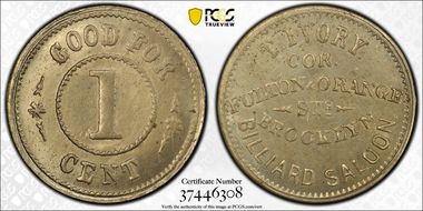 (1861-65) Token F-95D-7j German-Silver PE T. Ivory MS64