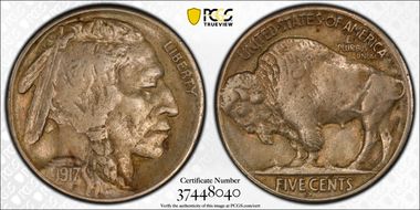 1917-S 5C XF40