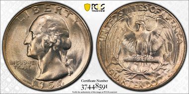 1954-S 25C MS66+
