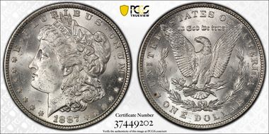 1887 $1 MS64