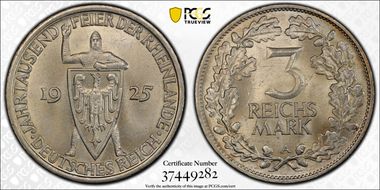 1925-A 3 Mk 1000 Years J-321 MS65