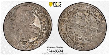 1669-CB 3 Kr KM-500  Ag MS63