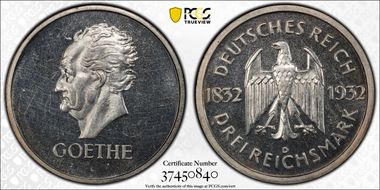 1932-D 3 Mk Goethe J-350 PR62