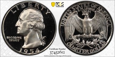 1954 25C PR66DCAM