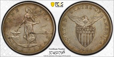 1904-S Peso AU50