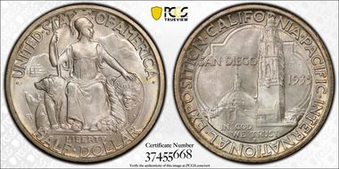 1935-S 50C San Diego MS66