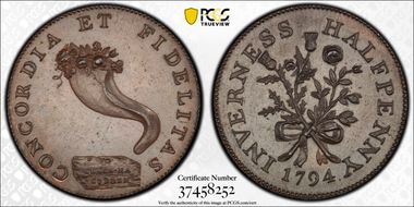 1794 Tk 1/2D DH-2 Invernesshire, Inverness MS64BN