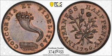 1796 Tk 1/2D DH-4 Invernesshire, Inverness MS64BN