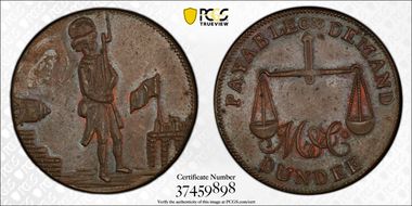 (c.1790) Tk 1/4D DH-39 Angusshire, Dundee MS61BN