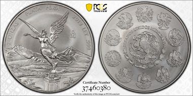 2019-Mo 2 Onza Libertad Silver First Strike MS70