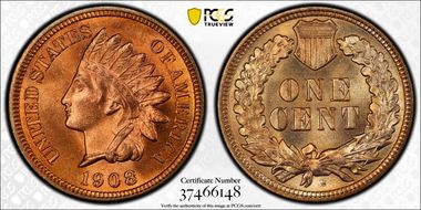 1908-S 1C MS66RD