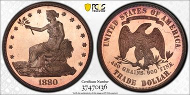 1880 T$1 Trade PR67CAM