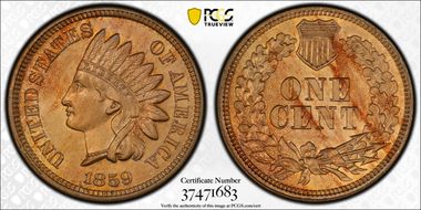 1859 1C J-228 MS64