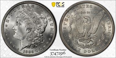 1884 $1 MS66