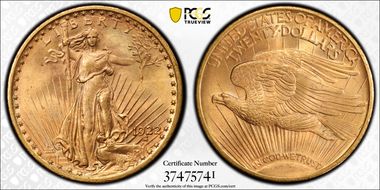 1922 $20 MS65+
