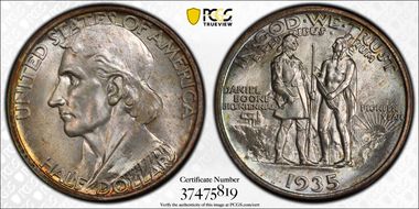 1935 50C Boone MS67+