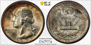 1945-S 25C MS67+