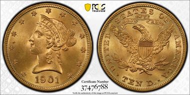 1901 $10 MS64