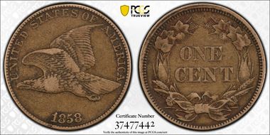 1858 1C Low Leaves, FS-901 VF30