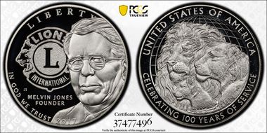 2017-P $1 Lions Club International PR69DCAM