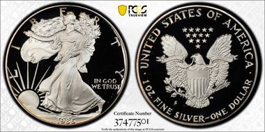 1986-S $1 Silver Eagle PR68DCAM