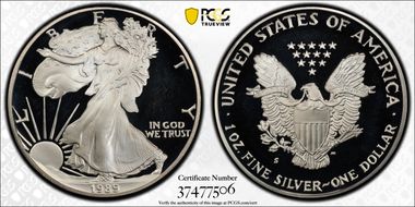1989-S $1 Silver Eagle PR67DCAM