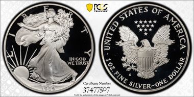 1989-S $1 Silver Eagle PR69DCAM