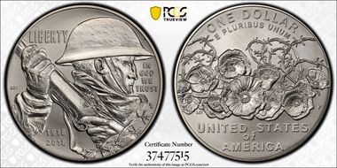 2018-P $1 WWI Centennial MS69