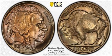 1938-D/S 5C Buffalo MS67