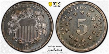 1869 5C PR66+ CAM