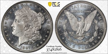 1887 $1 MS64+ PL