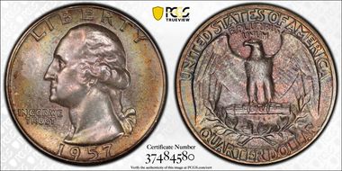 1957 25C MS65
