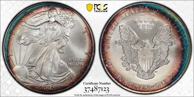 2002 $1 Silver Eagle MS67