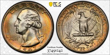 1947 25C MS68