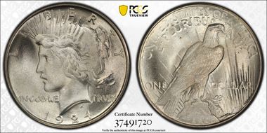 1924 $1 MS67