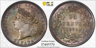 1872-H 25C Small 2 MS64