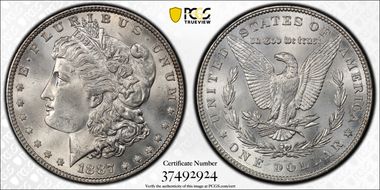 1887 $1 MS66
