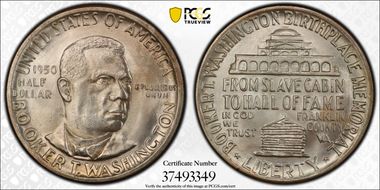 1950 50C Booker T. Washington MS66