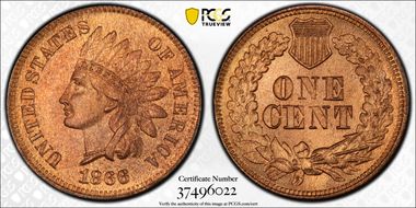 1866 1C RPD FS-303 S-9 (007.8) MS65RD