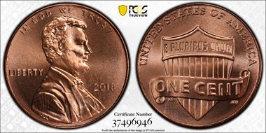 2018 1C Shield MS67RD