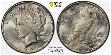1927-D $1 MS66