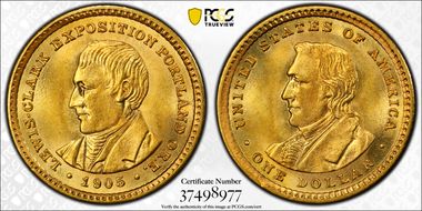 1905 G$1 Lewis and Clark MS66